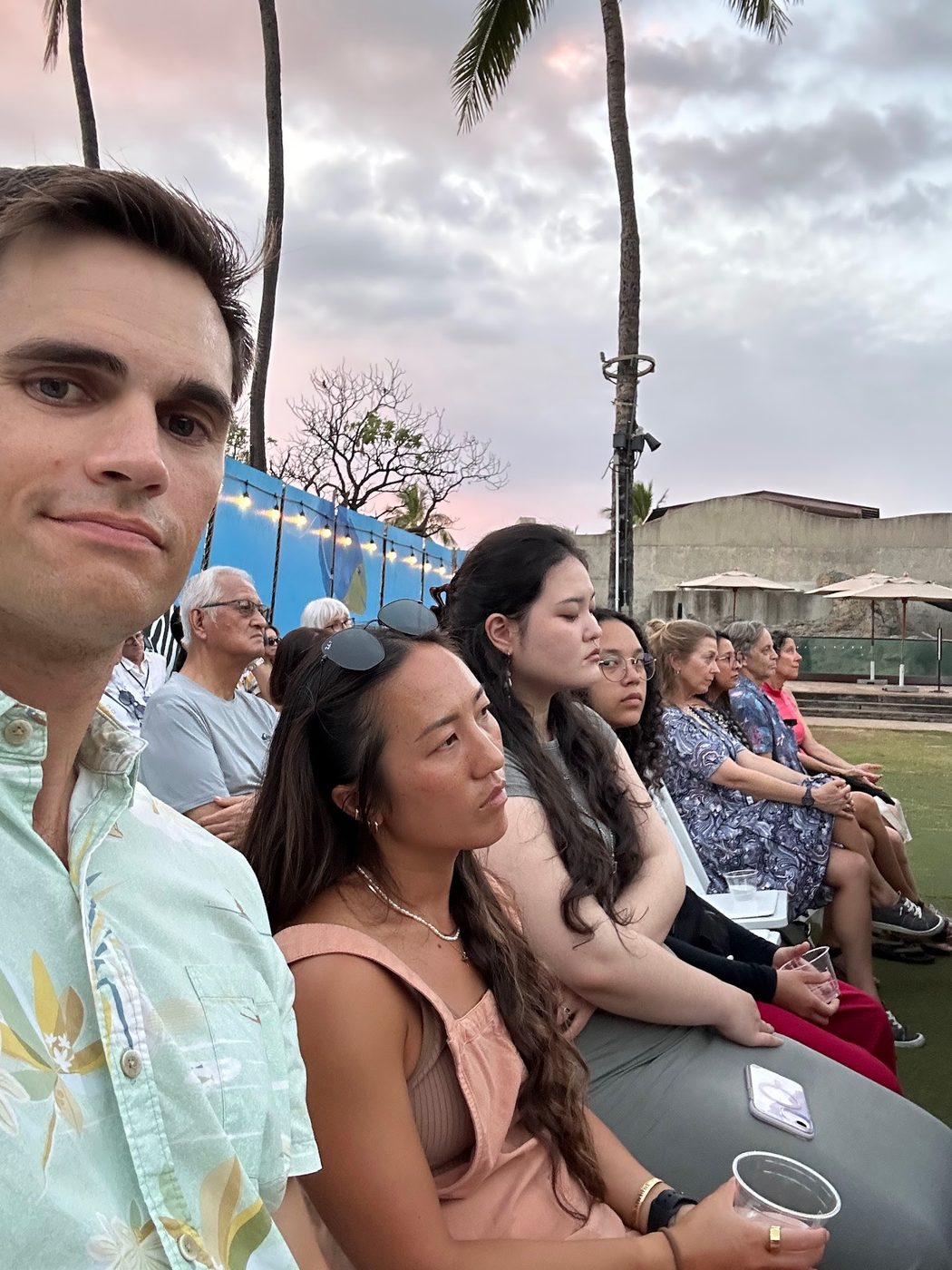 Matt (founder), Margot (product & design), interns Jane & Koa listening to keynote speaker Dr. Fletcher open for World Ocean’s Day at the Waikiki Aquarium.